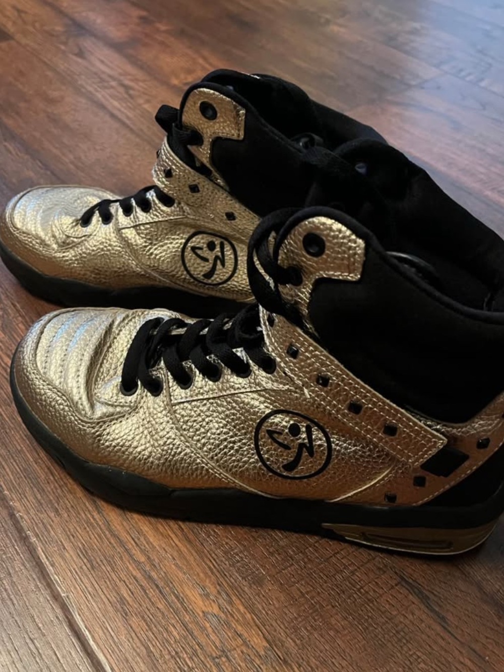 Zumba Court Air Womens Gold High Top Sneakers Size 8 US women